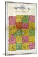 1914, Jasper County Outline Map, Iowa, United States-null-Stretched Canvas