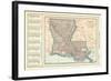 1914, Louisiana State Map 1908 Revised 1914, Louisiana, United States-null-Framed Giclee Print