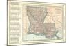 1914, Louisiana State Map 1908 Revised 1914, Louisiana, United States-null-Mounted Giclee Print