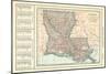1914, Louisiana State Map 1908 Revised 1914, Louisiana, United States-null-Mounted Giclee Print