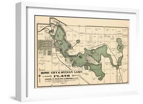 1914, Rome City and Sylvan Lake, Indiana, United States-null-Framed Giclee Print