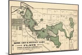 1914, Rome City and Sylvan Lake, Indiana, United States-null-Mounted Giclee Print