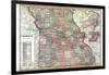 1914, State Map, Missouri, United States-null-Framed Giclee Print