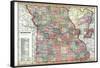 1914, State Map, Missouri, United States-null-Framed Stretched Canvas