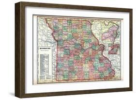 1914, State Map, Missouri, United States-null-Framed Giclee Print