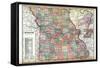 1914, State Map, Missouri, United States-null-Framed Stretched Canvas