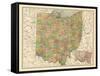 1914, State Map, Ohio, United States-null-Framed Stretched Canvas