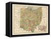 1914, State Map, Ohio, United States-null-Framed Stretched Canvas