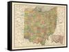 1914, State Map, Ohio, United States-null-Framed Stretched Canvas