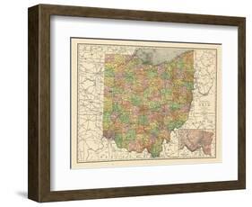 1914, State Map, Ohio, United States-null-Framed Giclee Print