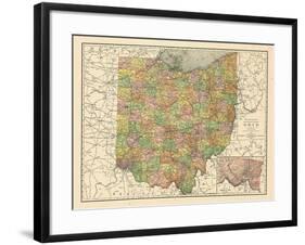 1914, State Map, Ohio, United States-null-Framed Giclee Print