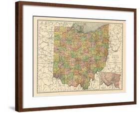 1914, State Map, Ohio, United States-null-Framed Giclee Print