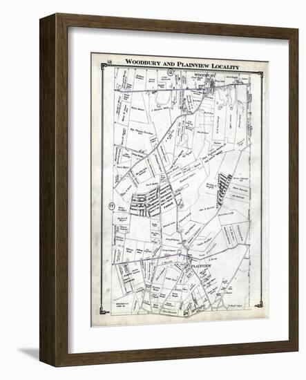 1914, Woodbury and Plainview Locality, New York, United States-null-Framed Giclee Print