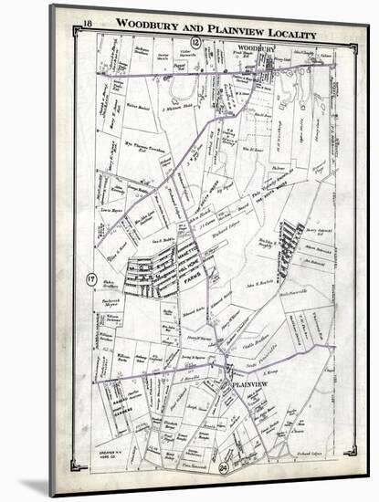 1914, Woodbury and Plainview Locality, New York, United States-null-Mounted Giclee Print