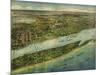 1915 Aerial View of West Palm Beach, North Palm Beach and Lake Worth, Florida-null-Mounted Art Print