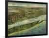 1915 Aerial View of West Palm Beach, North Palm Beach and Lake Worth, Florida-null-Framed Art Print