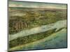 1915 Aerial View of West Palm Beach, North Palm Beach and Lake Worth, Florida-null-Mounted Art Print