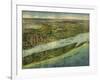 1915 Aerial View of West Palm Beach, North Palm Beach and Lake Worth, Florida-null-Framed Art Print