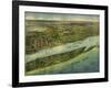 1915 Aerial View of West Palm Beach, North Palm Beach and Lake Worth, Florida-null-Framed Art Print