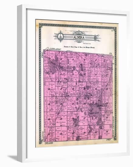 1915, Almira Township, Cedar Run, Lake Ann, Pearl Lake, Black Lake, Michigan, United States-null-Framed Giclee Print