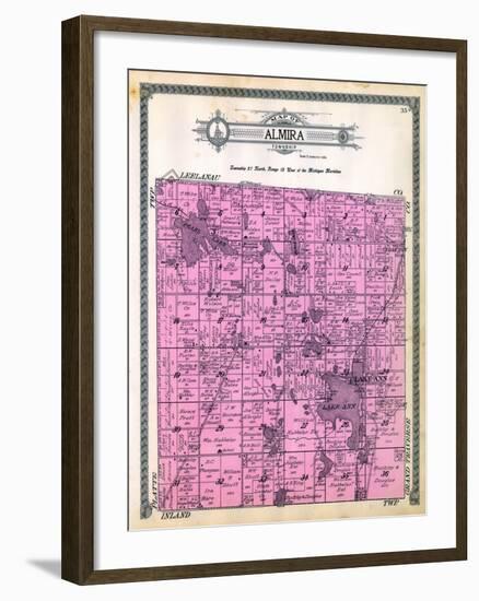 1915, Almira Township, Cedar Run, Lake Ann, Pearl Lake, Black Lake, Michigan, United States-null-Framed Giclee Print
