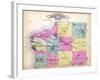 1915, Benzie County Outline Map, Michigan, United States-null-Framed Giclee Print