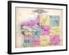 1915, Benzie County Outline Map, Michigan, United States-null-Framed Giclee Print