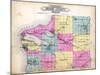 1915, Benzie County Outline Map, Michigan, United States-null-Mounted Giclee Print