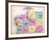 1915, Benzie County Outline Map, Michigan, United States-null-Framed Giclee Print