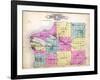 1915, Benzie County Outline Map, Michigan, United States-null-Framed Giclee Print