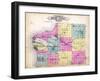 1915, Benzie County Outline Map, Michigan, United States-null-Framed Giclee Print