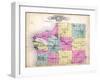 1915, Benzie County Outline Map, Michigan, United States-null-Framed Giclee Print