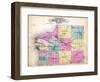 1915, Benzie County Outline Map, Michigan, United States-null-Framed Giclee Print