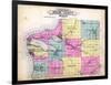 1915, Benzie County Outline Map, Michigan, United States-null-Framed Giclee Print