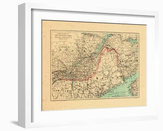 1915, Maine, New Brunswick, Quebec-null-Framed Giclee Print