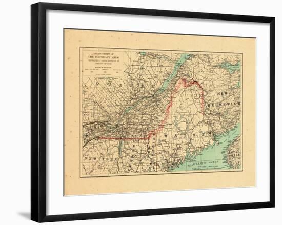 1915, Maine, New Brunswick, Quebec-null-Framed Premium Giclee Print
