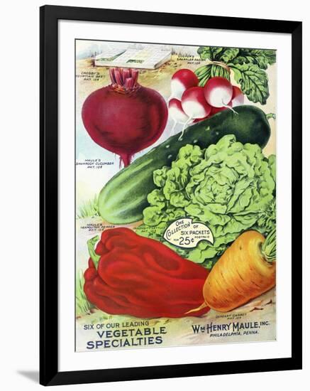 1915 Maule Seed Veggies-Vintage Apple Collection-Framed Giclee Print