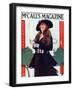 1915 McCall's Magazine-Stylish Woman At The Front Door-McCalls-Framed Art Print