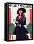 1915 McCall's Magazine-Stylish Woman At The Front Door-McCalls-Framed Stretched Canvas