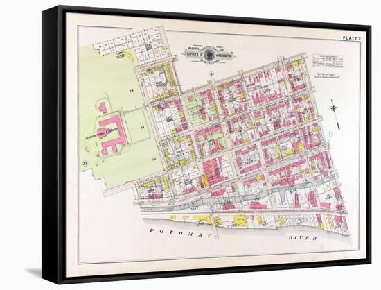 1915, Plate 2, Georgetown College, District of Columbia, United States-null-Framed Stretched Canvas