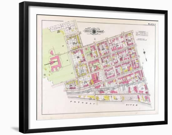 1915, Plate 2, Georgetown College, District of Columbia, United States-null-Framed Giclee Print