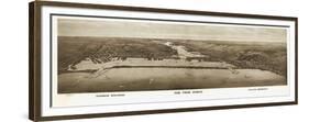 1915, Superior, WI and Duluth, MN Bird's Eye View, Wisconsin, United States-null-Framed Premium Giclee Print