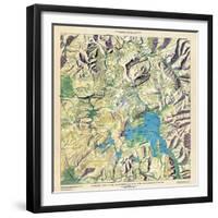 1915, Yellowstone National Park Panoramic View, Wyoming, United States-null-Framed Giclee Print