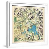 1915, Yellowstone National Park Panoramic View, Wyoming, United States-null-Framed Giclee Print