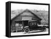 1916 Cadillac V8 Car, Parked Outside a General Store, USA, (C.191)-null-Framed Stretched Canvas