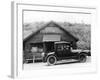 1916 Cadillac V8 Car, Parked Outside a General Store, USA, (C.191)-null-Framed Photographic Print