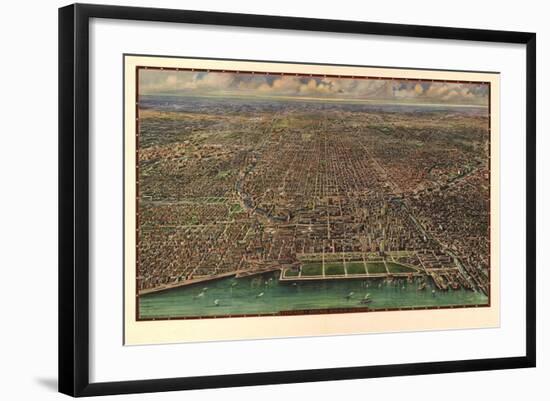 1916 Chicago Map-N^ Harbick-Framed Art Print