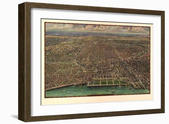 1916 Chicago Map-N^ Harbick-Framed Art Print