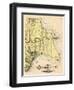 1916, Harrison Township, Lake St. Clair, Clinton River, Belvidere Bay, Tucker's Bay, Anchor Bay, Po-null-Framed Giclee Print