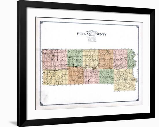 1916, Putnam County Topographical Map, Missouri, United States-null-Framed Giclee Print